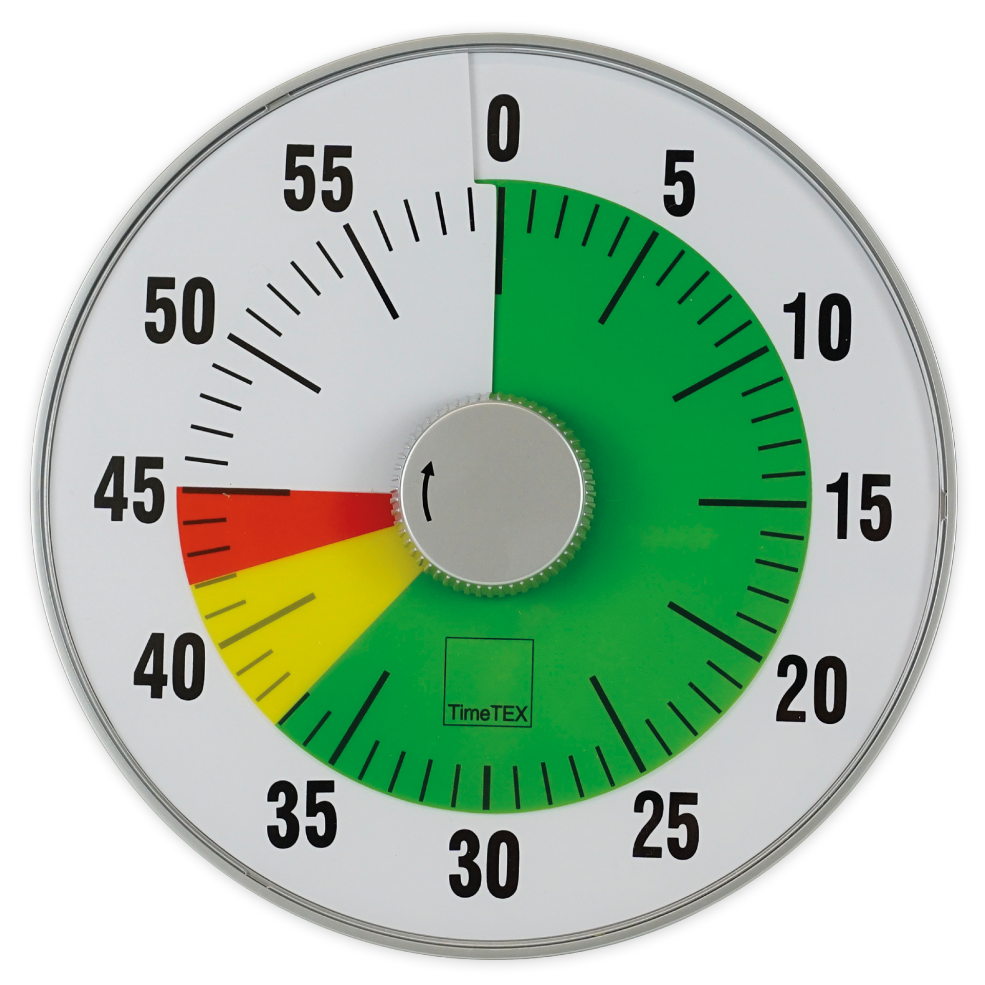 TimeTEX Zeitdauer-Uhr "lautlos" L, 19 cm ø mit Ampelscheibe