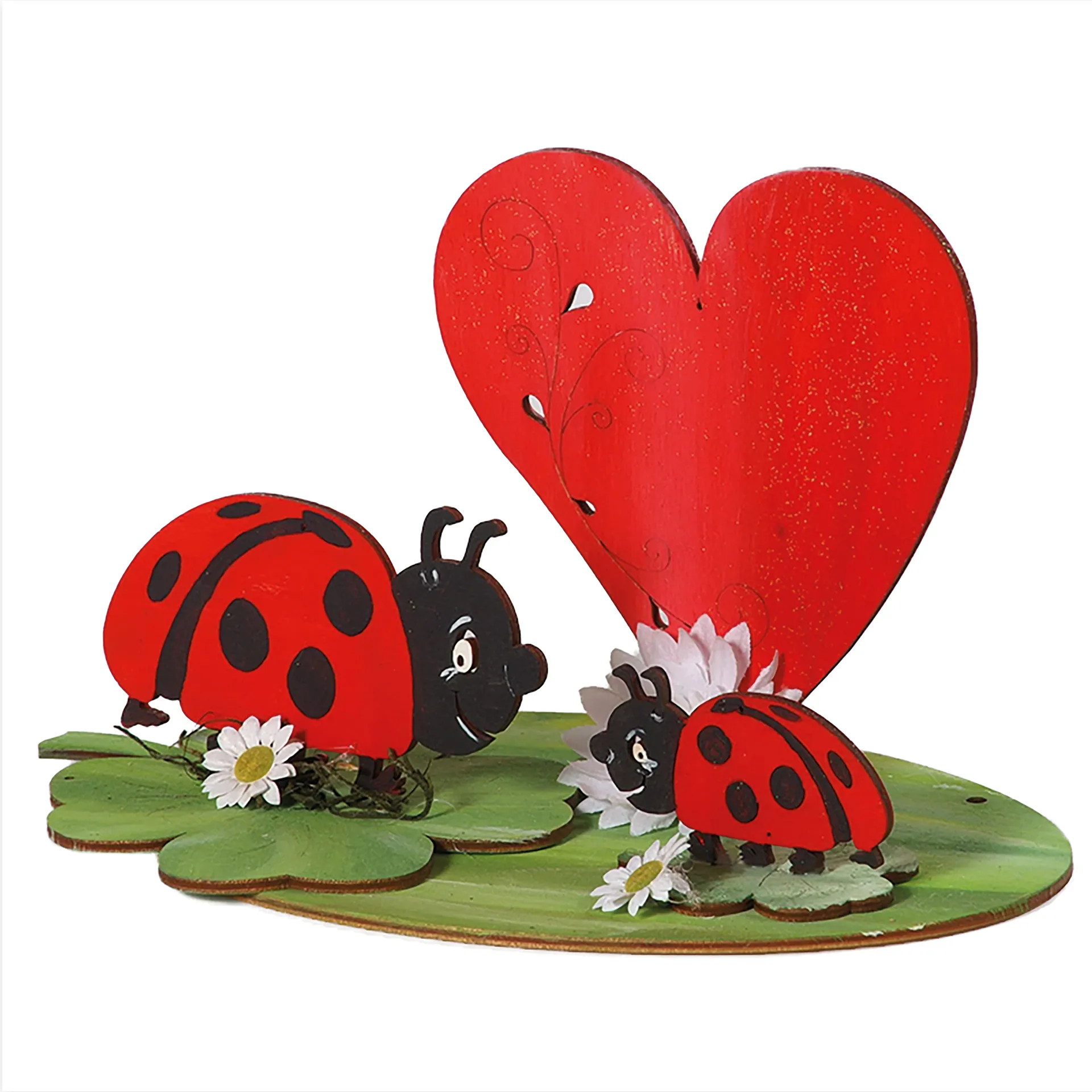 Holz-Marienkäfer zum Gestalten, 10 cm