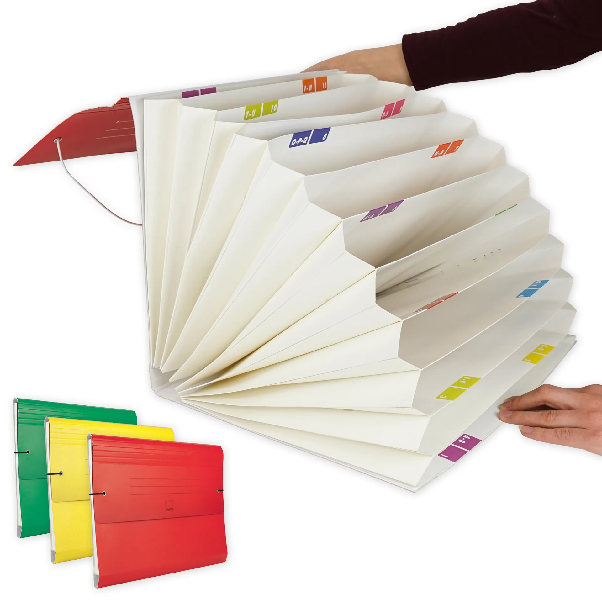 Fächermappe aus Pappe A4-Plus, farbig