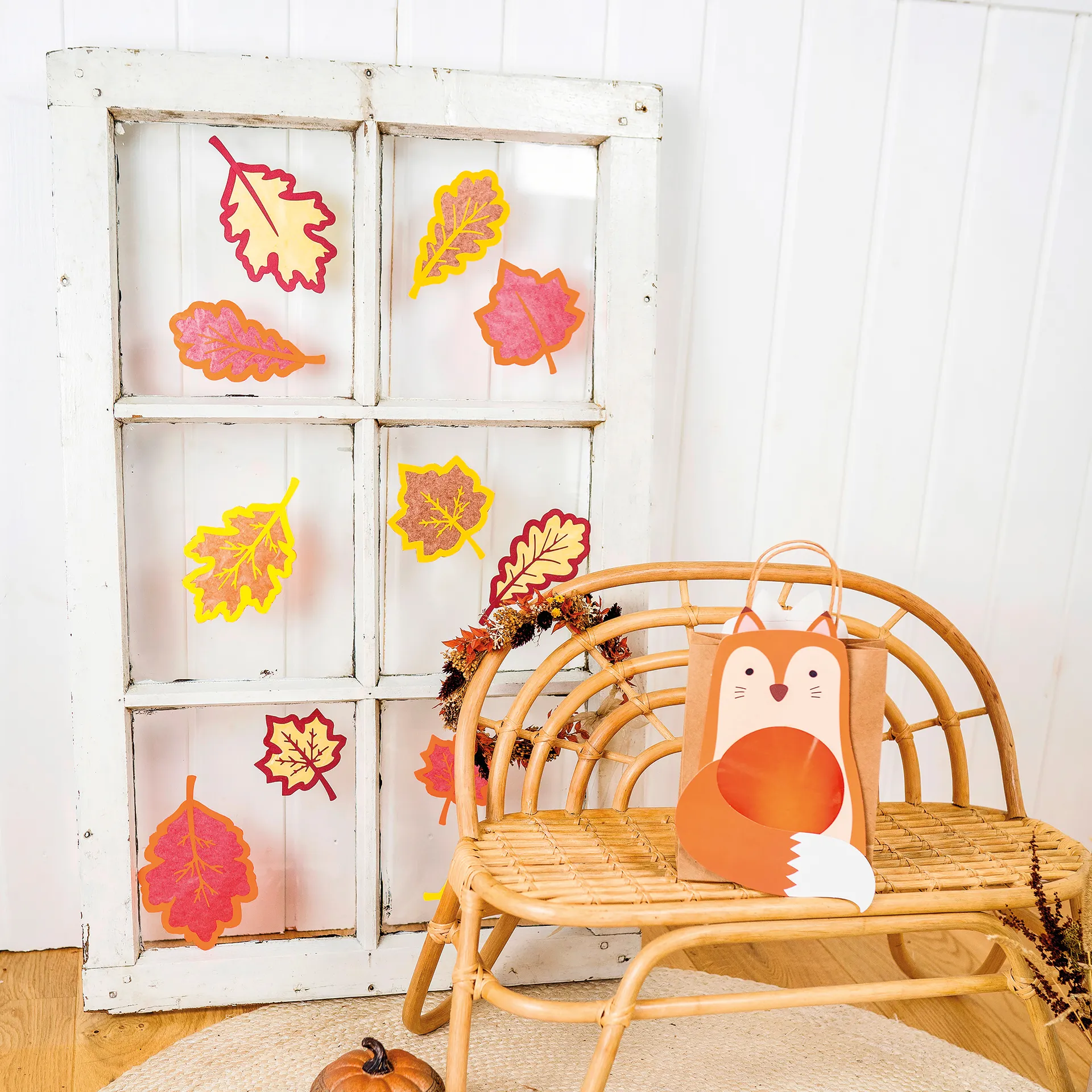 Fensterbilder "Blätter", 36 Stück