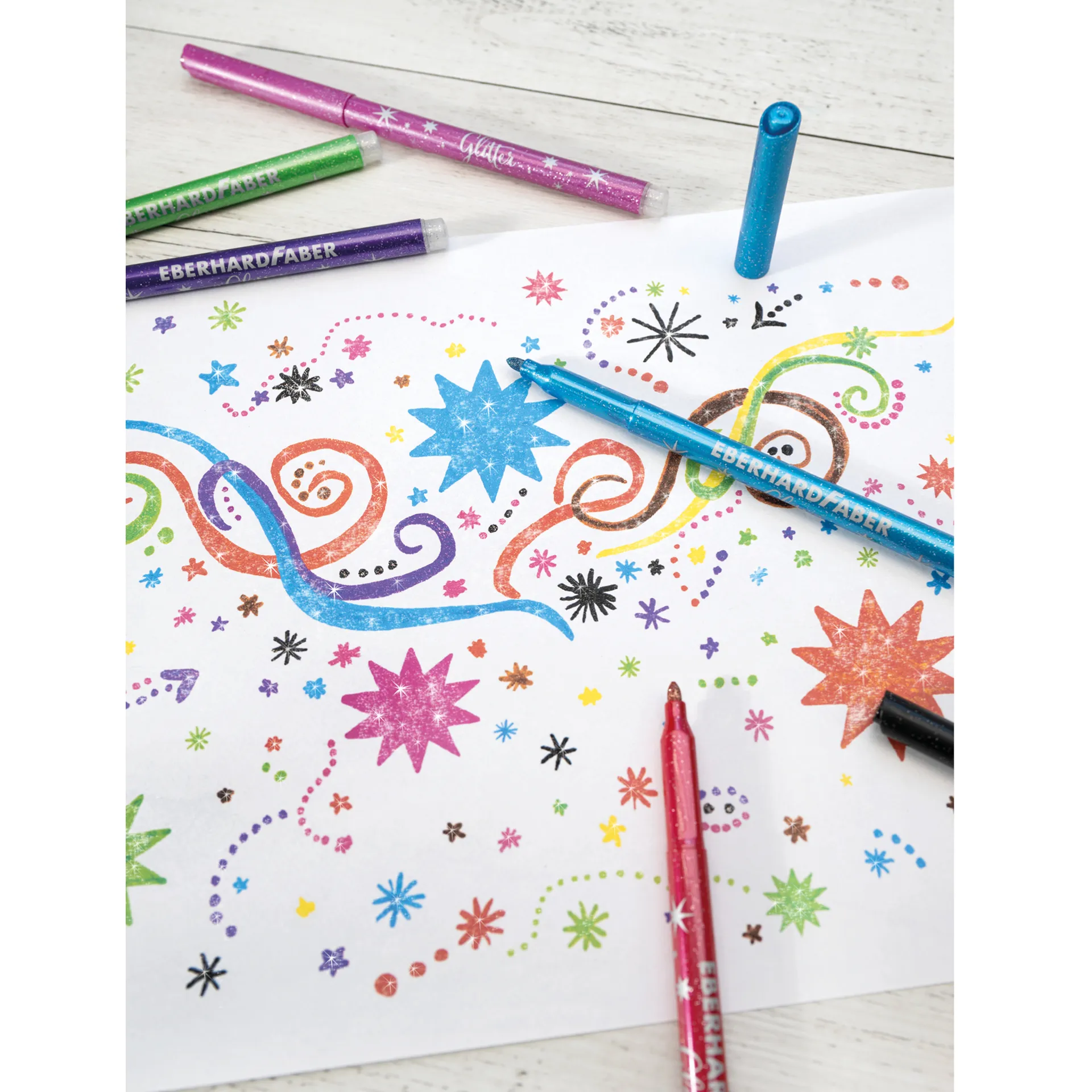 Eberhard Faber Glitter Filzstifte, 8 Stück