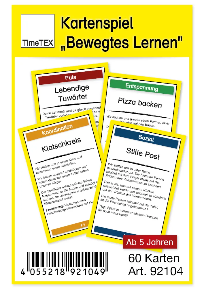 Kartenspiel "Bewegtes Lernen" 60-tlg. im Etui