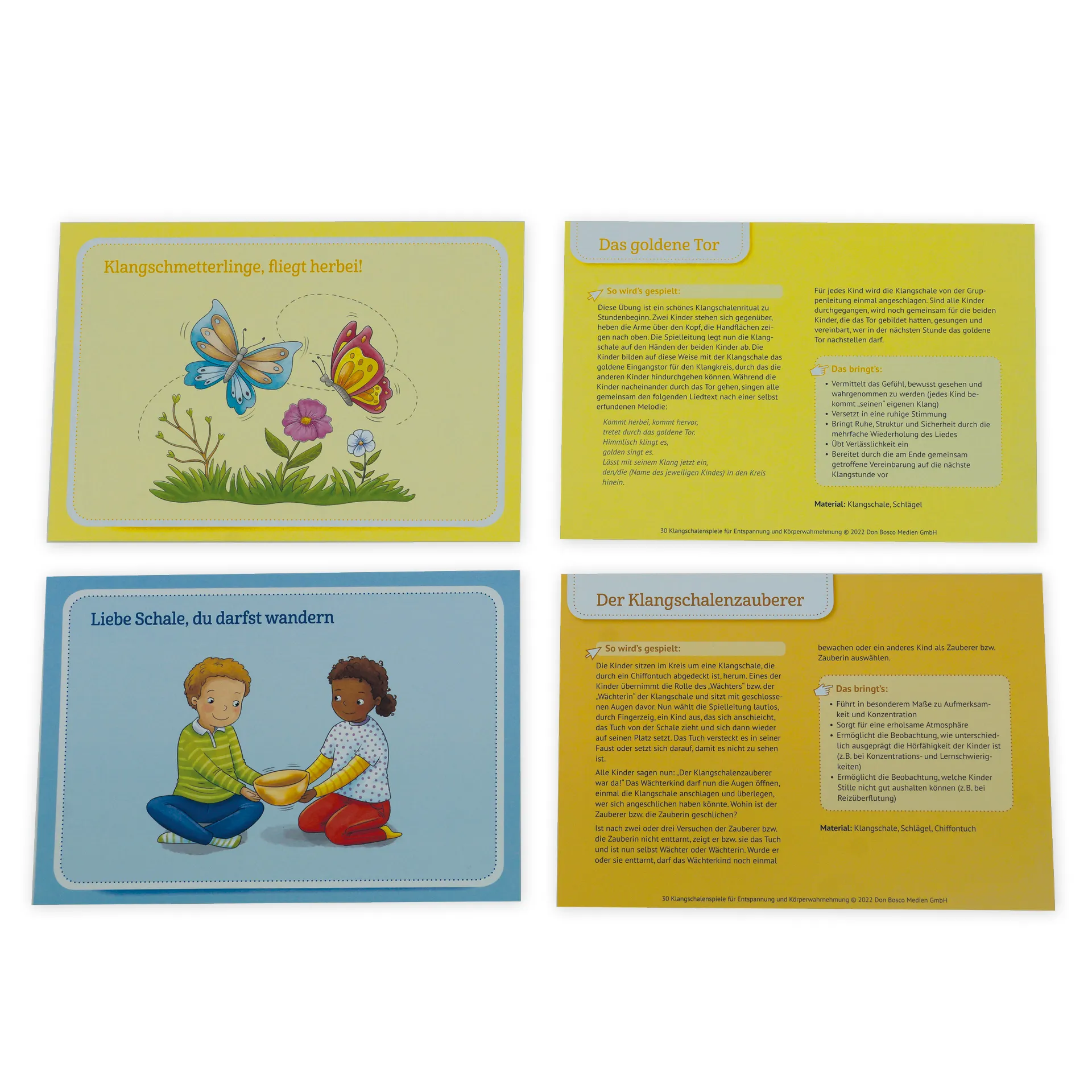 Bildkarten "30 Klangschalenspiele für 4-10 Jahre", 30-tlg.
