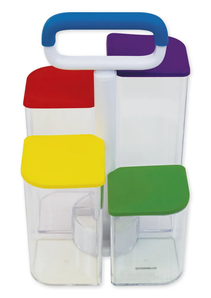 Tisch-Organizer "transparent", Kunststoff, mit Deckel, 4-tlg.