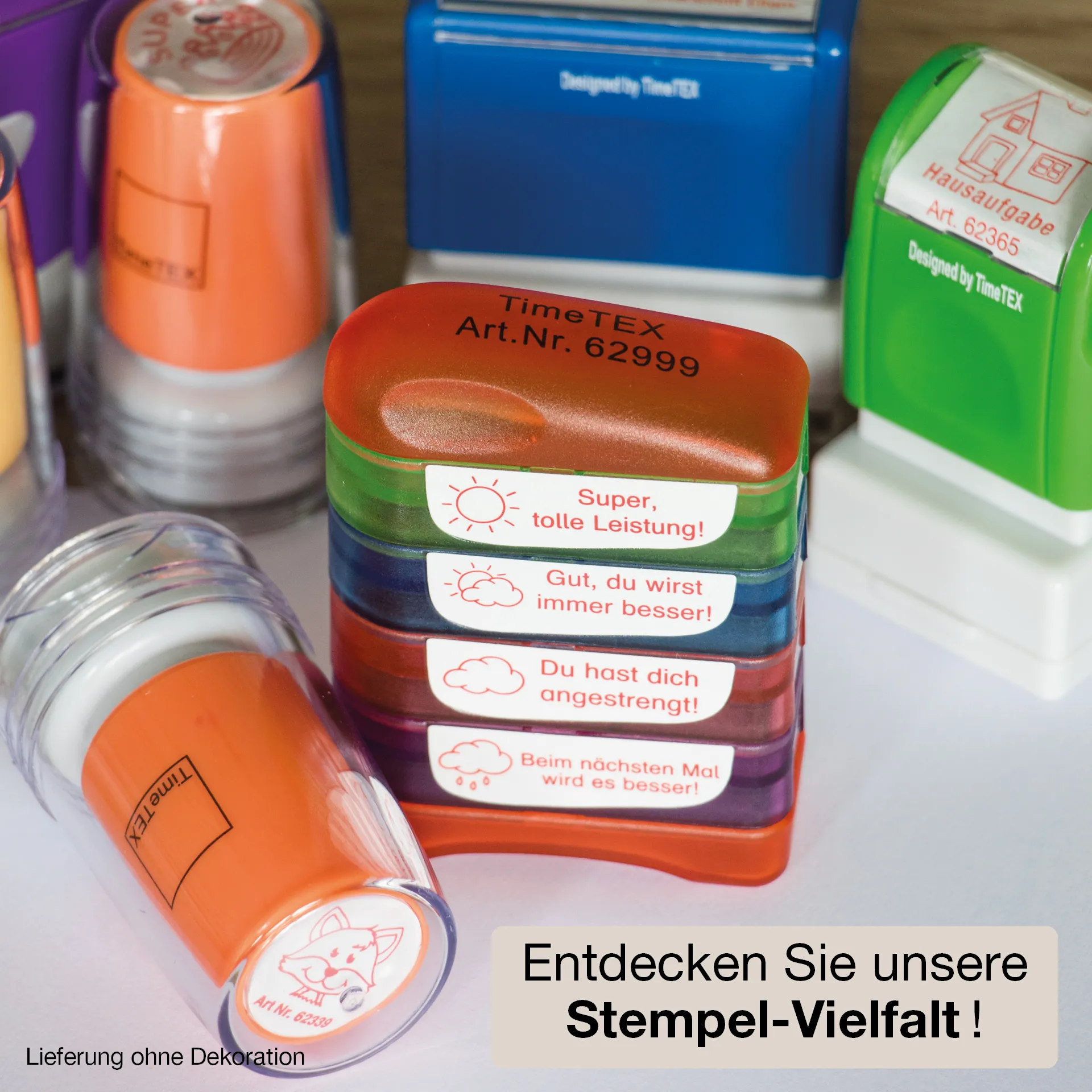 Siebdruck-Stempel "Perpetuum", 4 in 1, "Sonne und Wolken"
