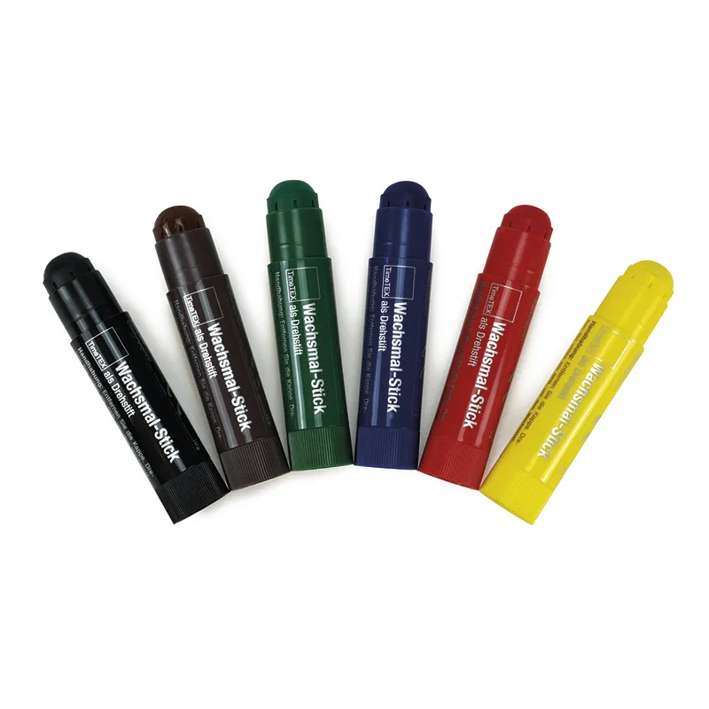 Wachsmal-Sticks 6 Farben als Drehstift