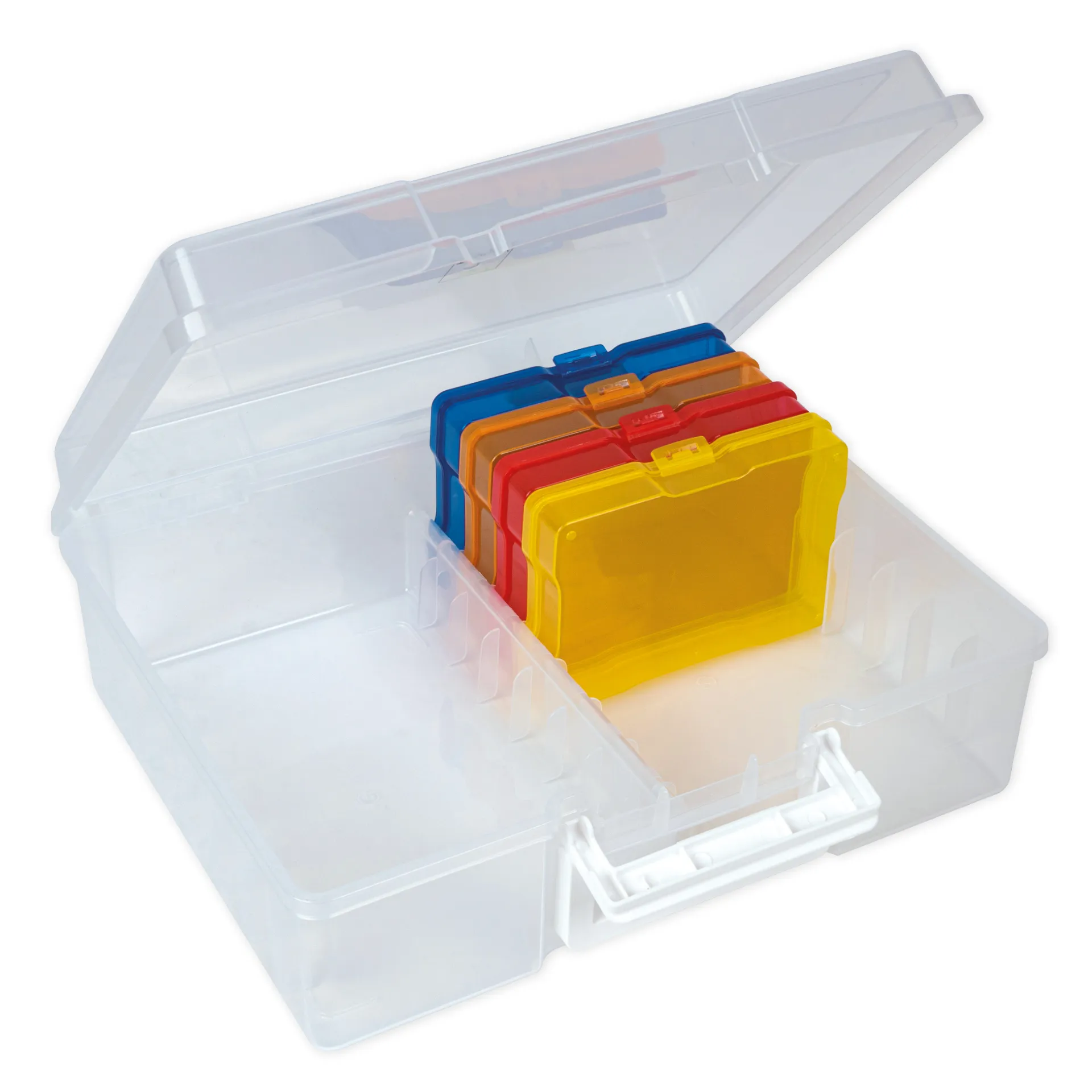 TimeTEX Klappdeckel-Boxen im Koffer, farbig, 17-tlg.