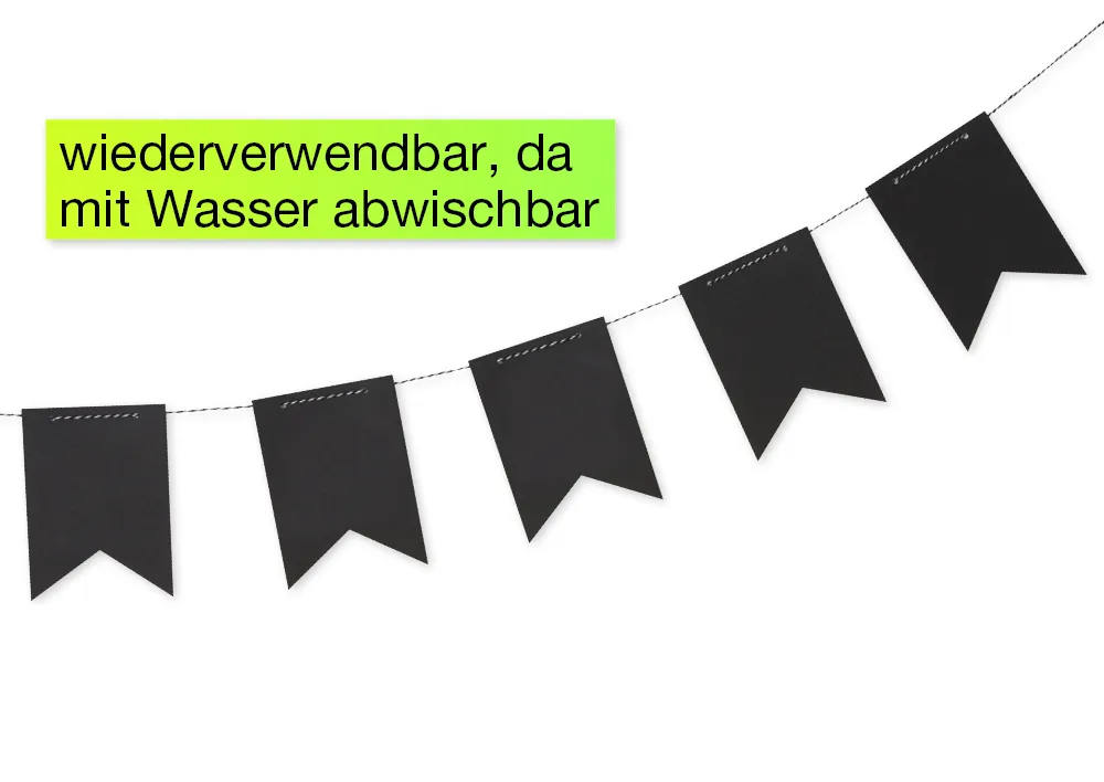 Wimpel-Kette aus Tafelfolie