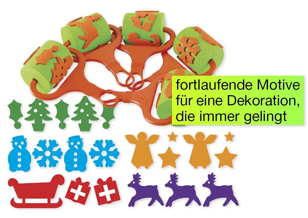 Motiv-Druckrollen "Weihnachten", 5-tlg.