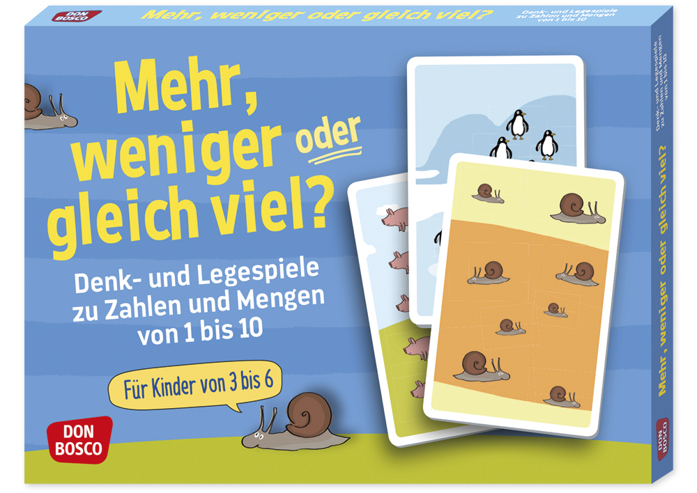 Karten-Set "Mehr, weniger oder gleich viel? Denk- und Legespiele"