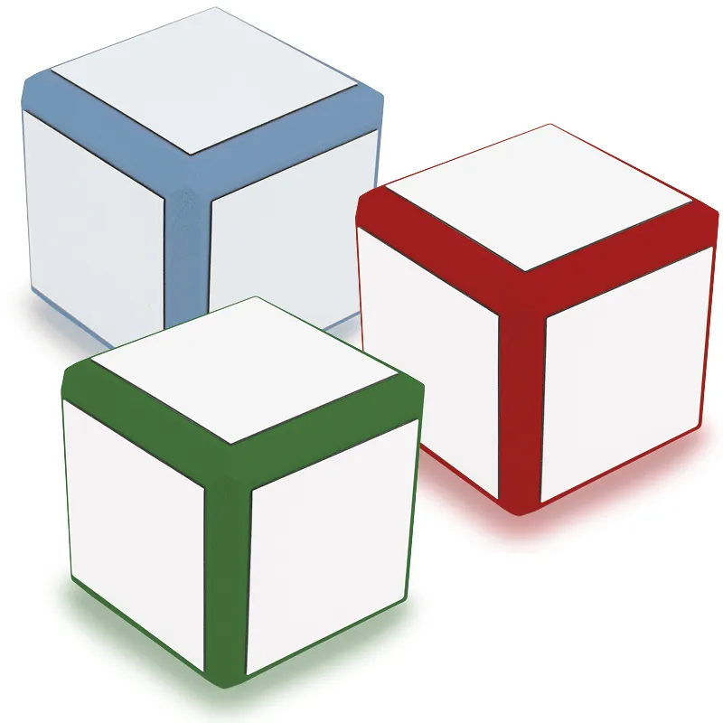 Blanko-Würfel mit weißen Flächen, 8 cm