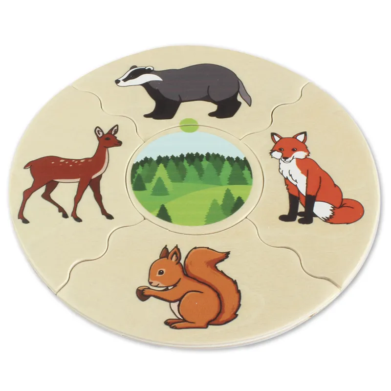 beleduc Puzzle-Set "Tierwelten - Lebensräume der Tiere", 45-tlg.