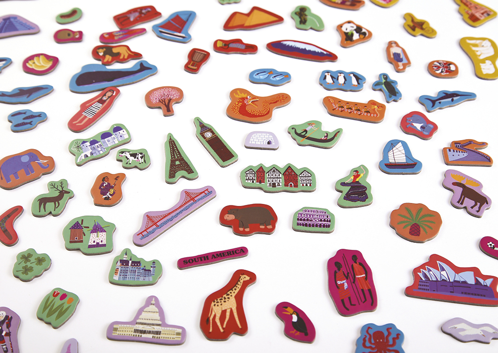 Legespiel "Magnetische Weltkarte", 149-tlg.