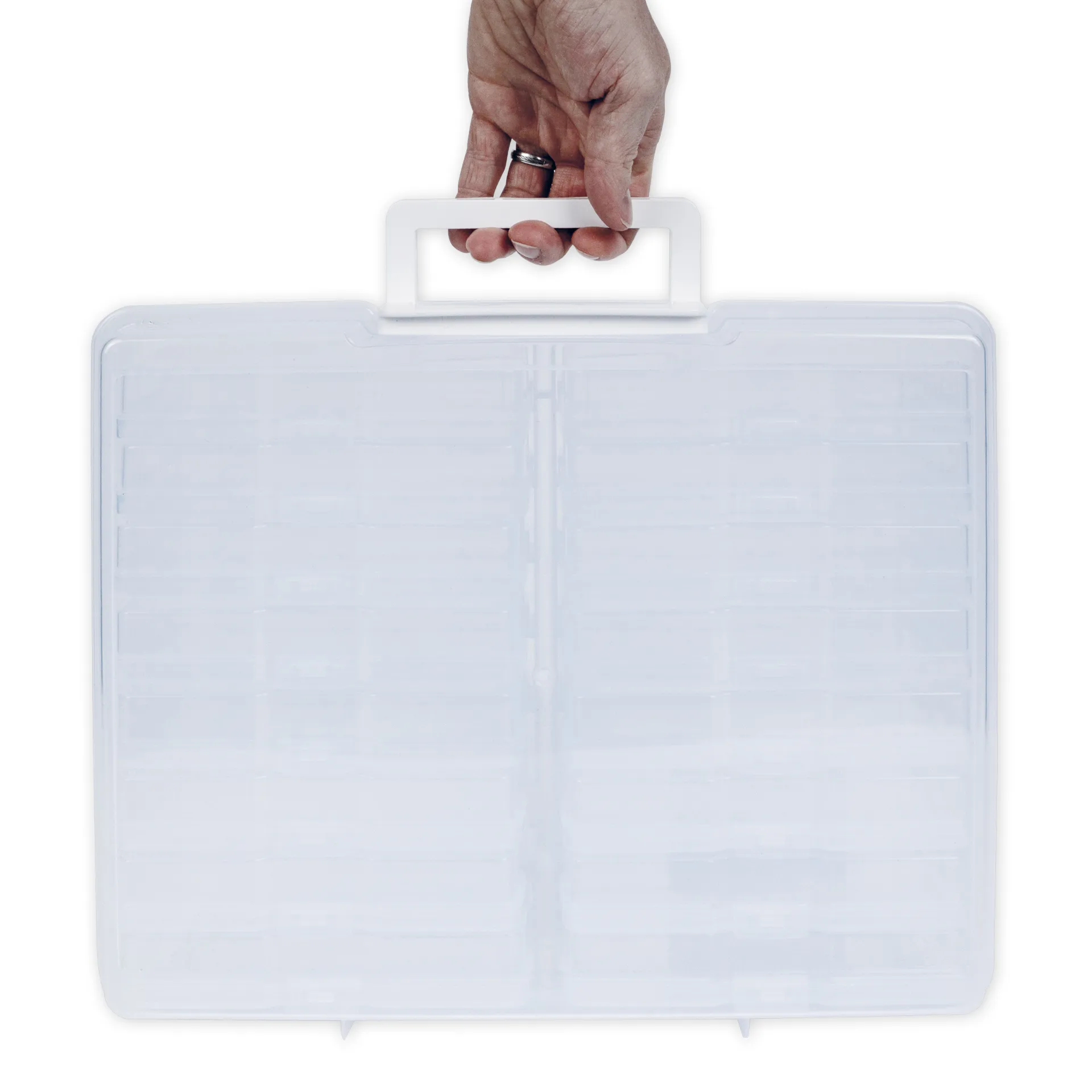 TimeTEX Klappdeckel-Boxen im Koffer, transparent, 17-tlg.