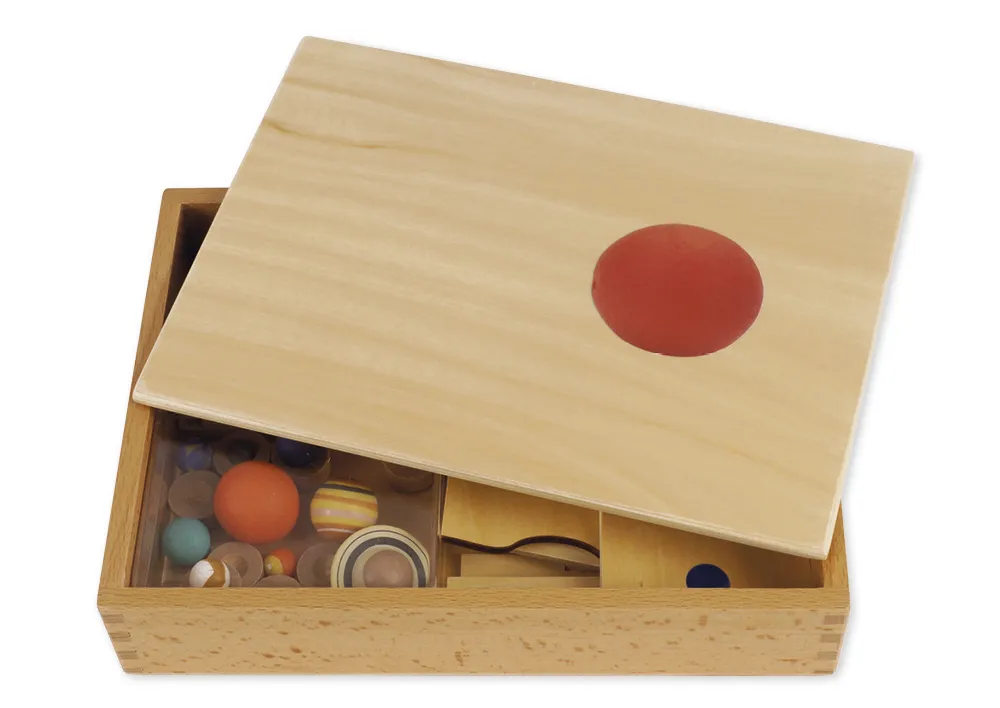 TimeTEX Sonnensytem, aus Holz, in Holzbox "Montessori Premium"