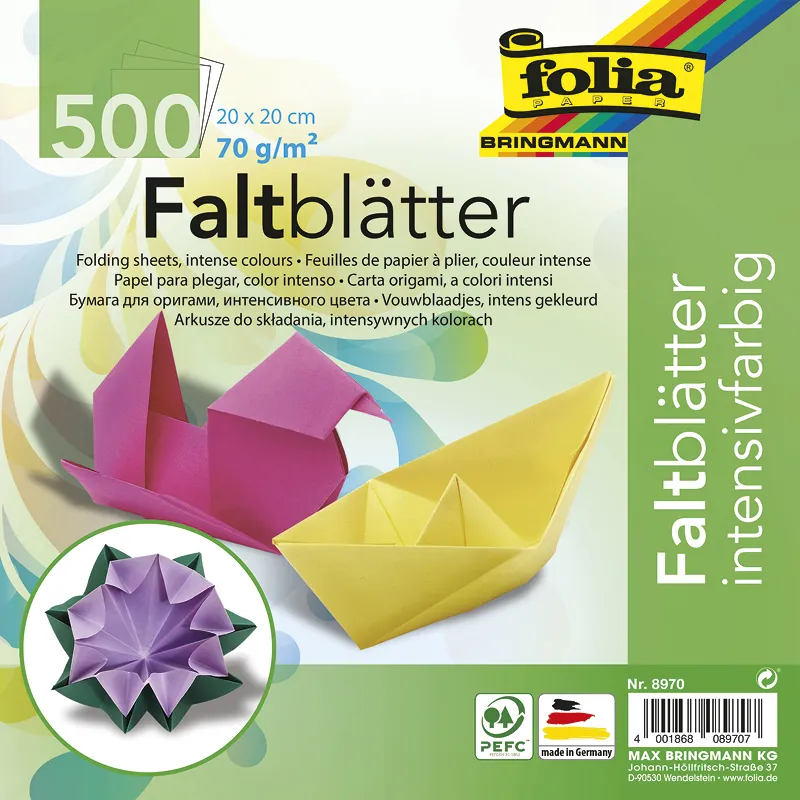 Faltblätter 20x20 cm, 500 Blatt