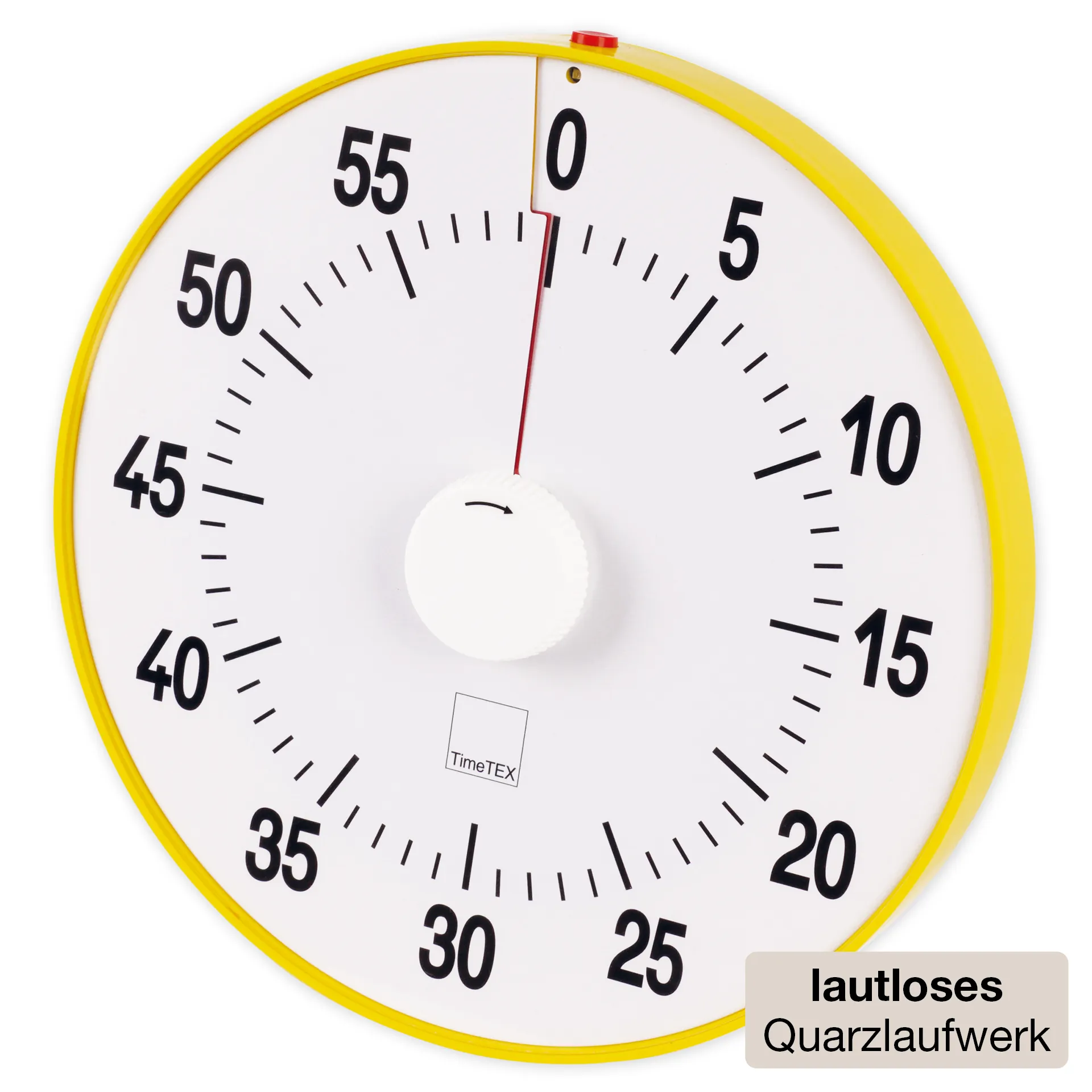 TimeTEX Zeitdauer-Uhr "lautlos" XL, 32 cm ø, mit Ampelscheibe + Pausentaste