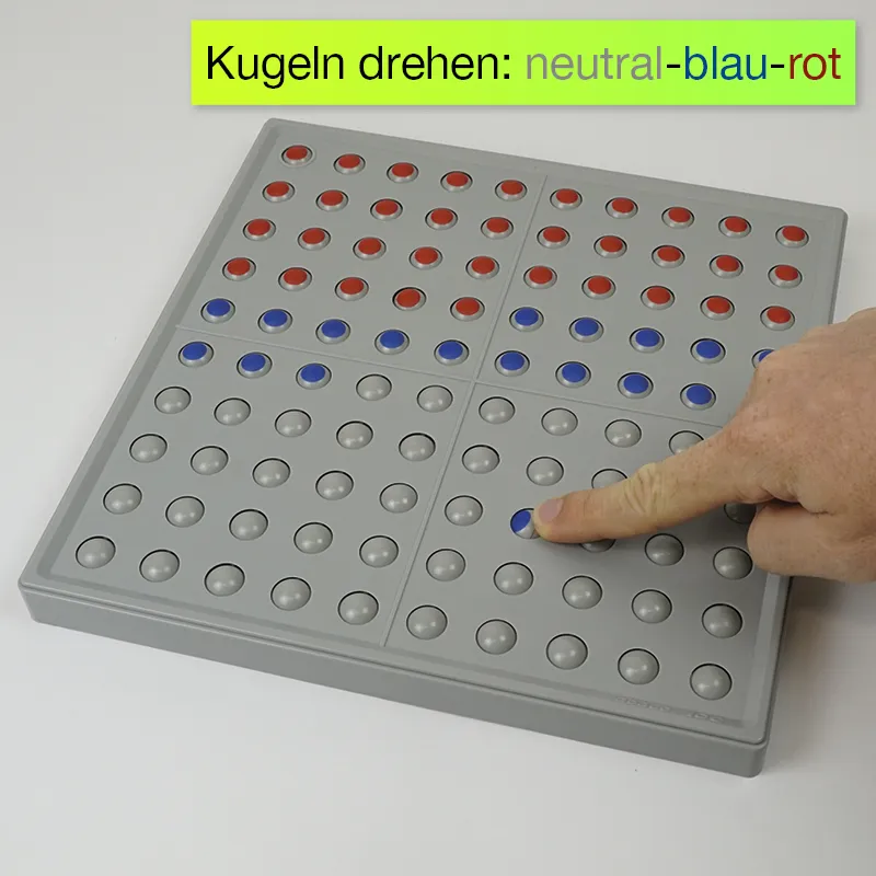 ABACO 100 tricolor rot-blau-grau, Zähl- und Rechenrahmen