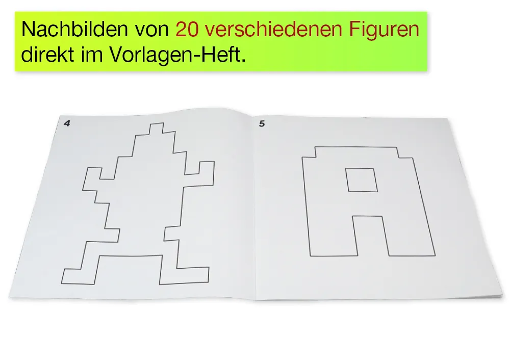Vorlagen für Pentomino, in Original-Größe