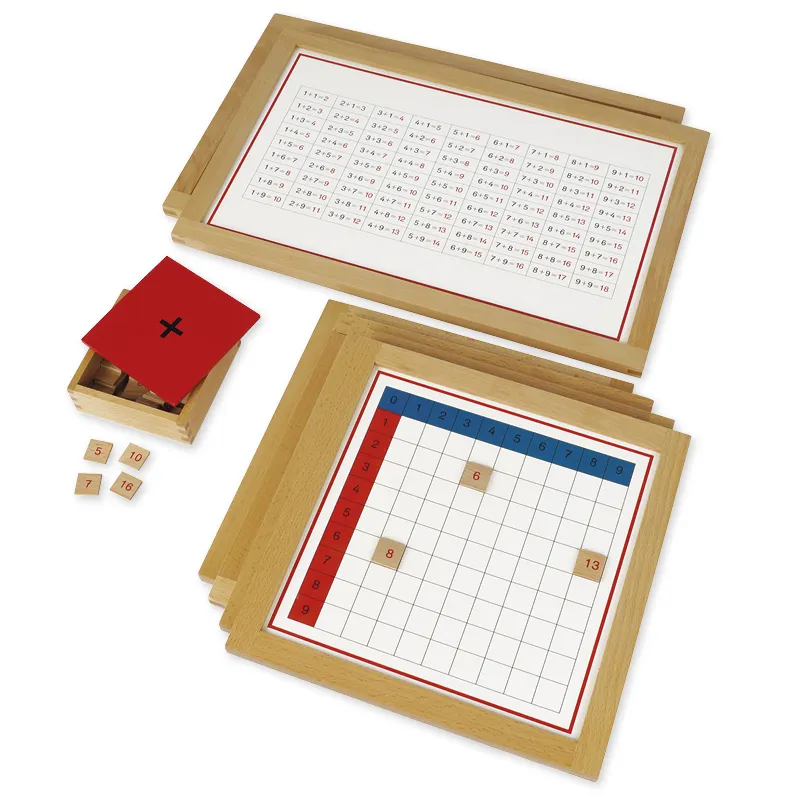 TimeTEX Additionstabellen im Holzrahmen "Montessori Premium"