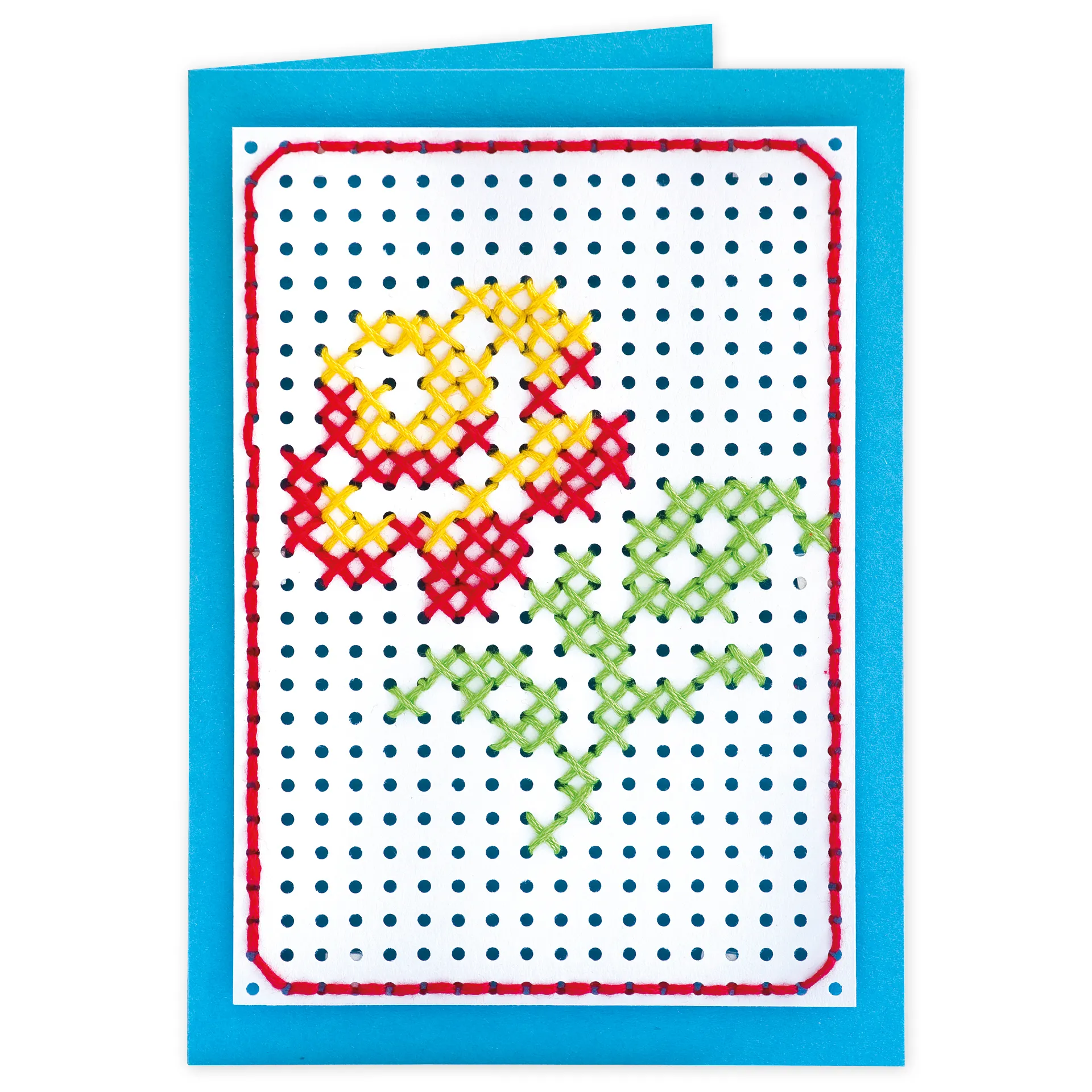 Stickkarton weiß, 17,5x24,5 cm, 40 Blatt