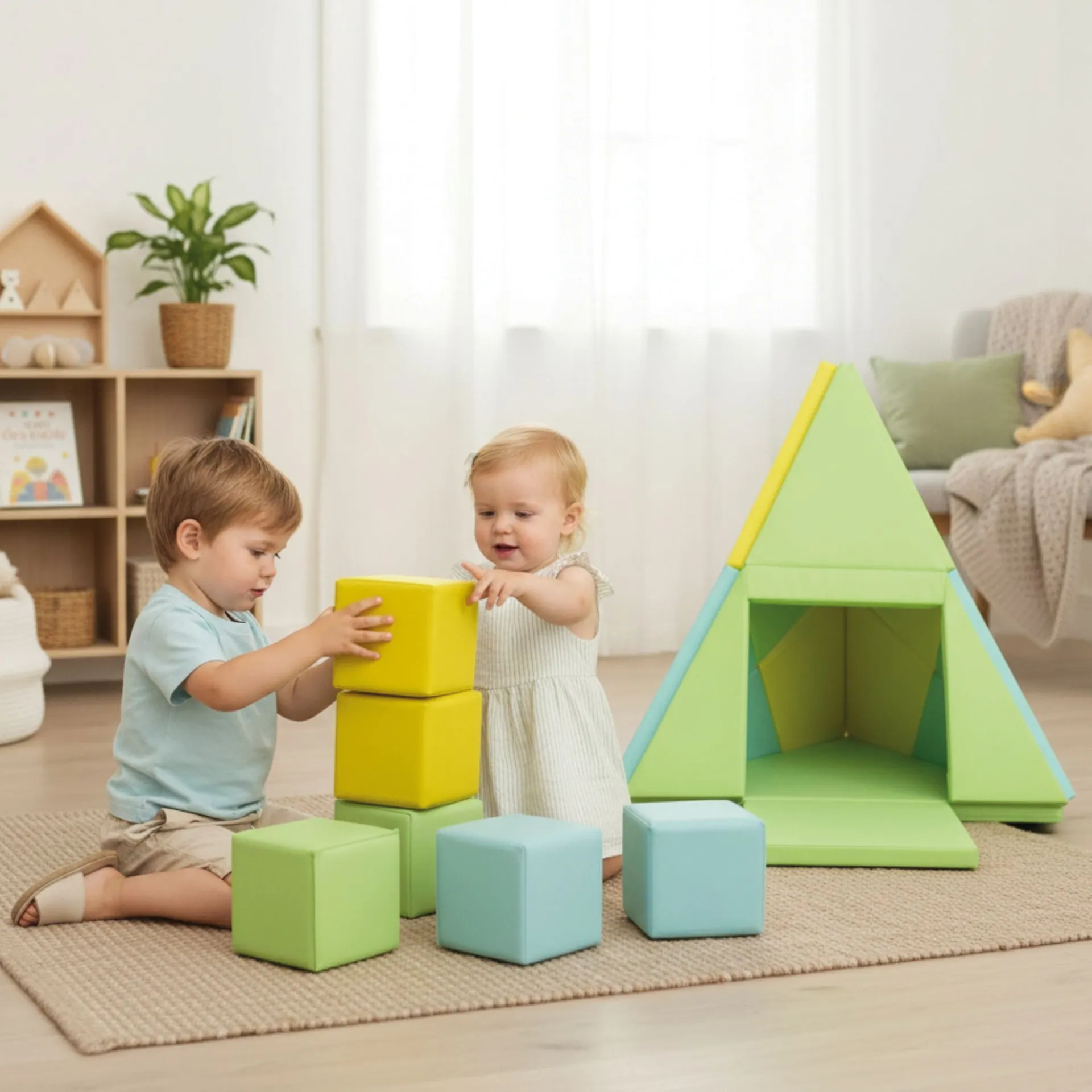 Softbausteine aus Schaumstoff, 14 cm, 6-tlg.