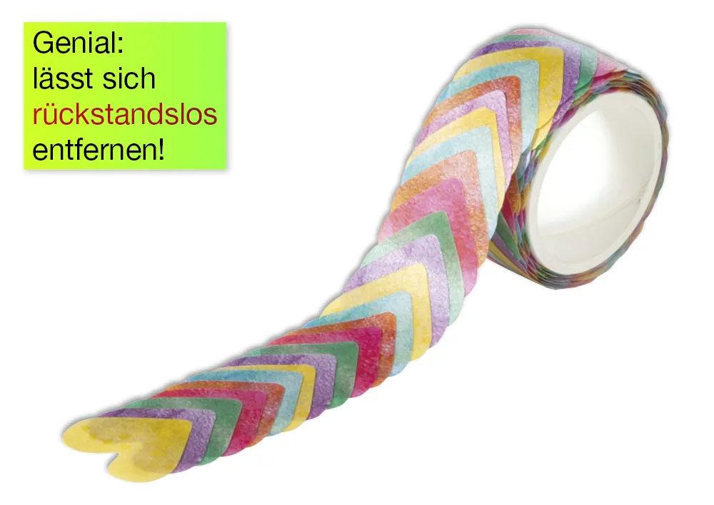 Deko-Sticker aus Reispapier "Herzen", 200 Stück