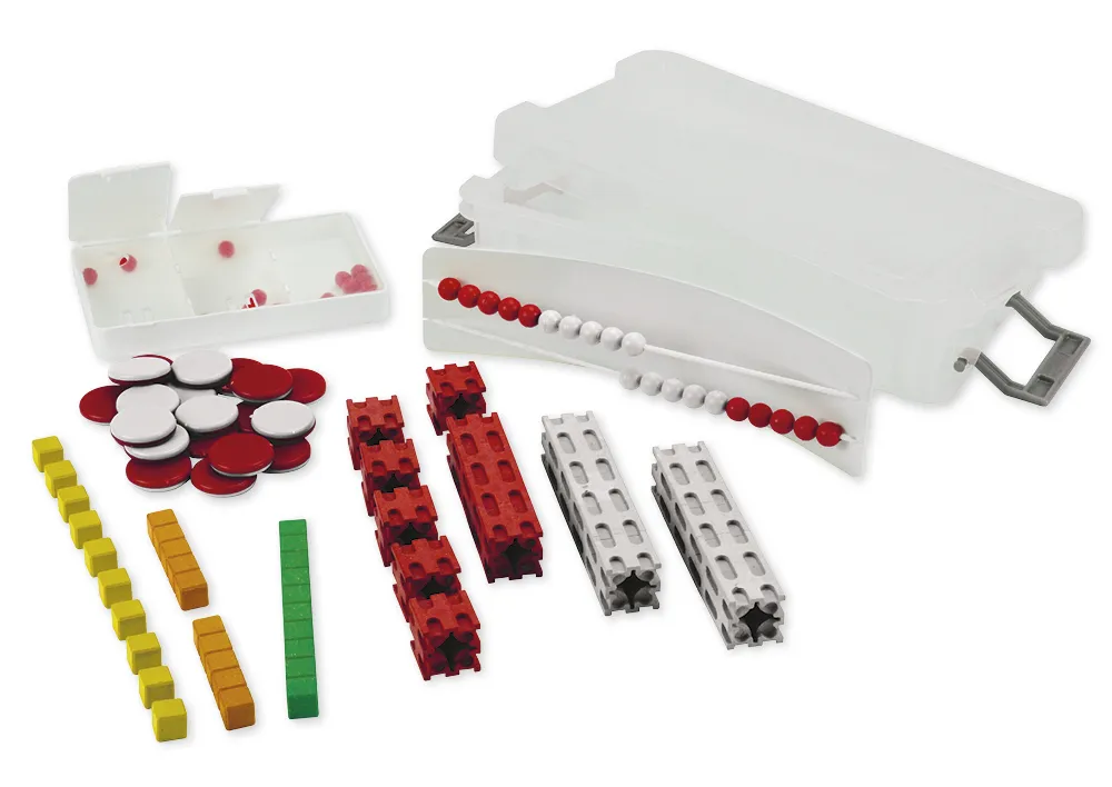 Mathe-Basis-Set Plus Zahlenraum bis 20, 58-tlg, in Box, rot/weiß