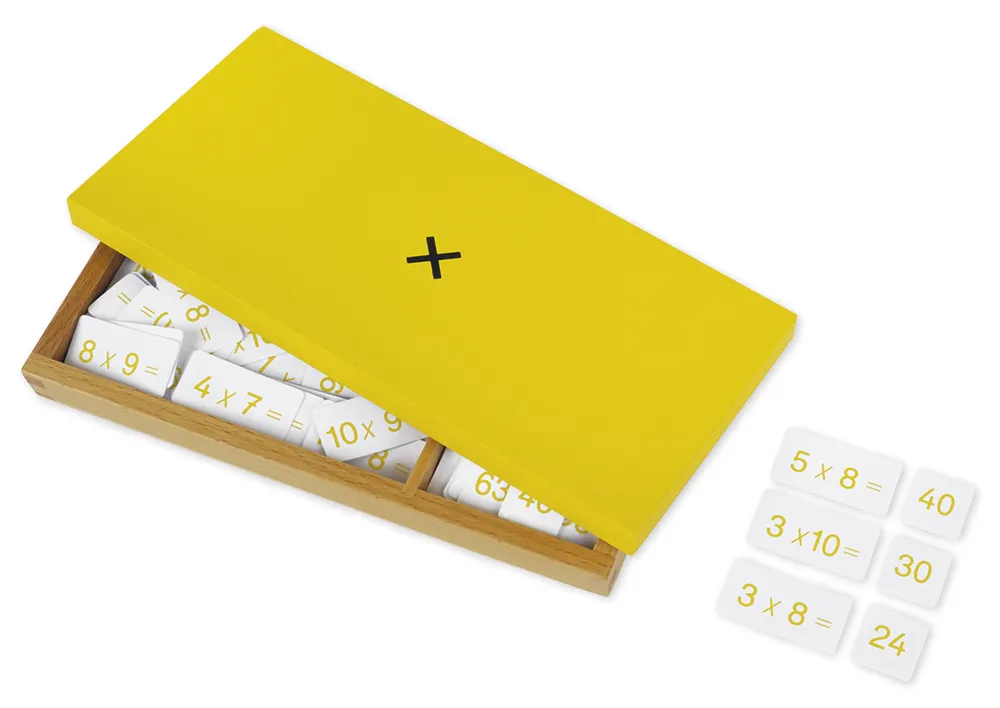 TimeTEX Kasten mit Multiplikationsaufgaben "Montessori Premium"