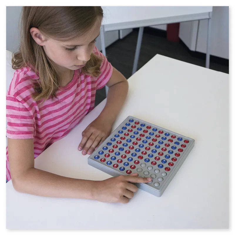 ABACO 100 mit Zahlen, rot-blau, Zähl- und Rechenrahmen