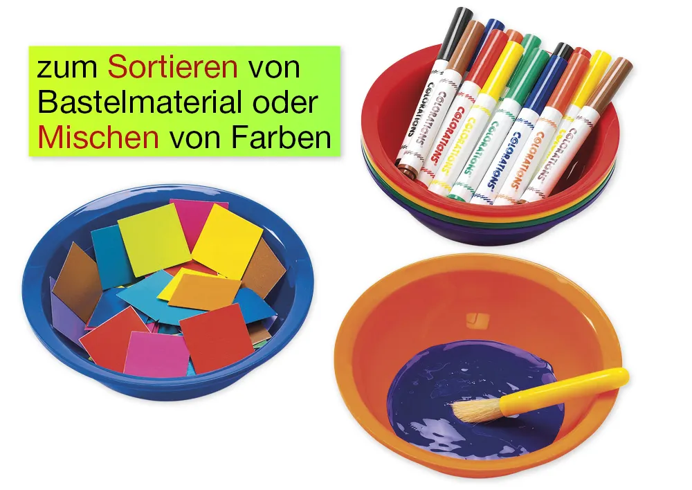 Farb- und Materialschalen, 6 Stück