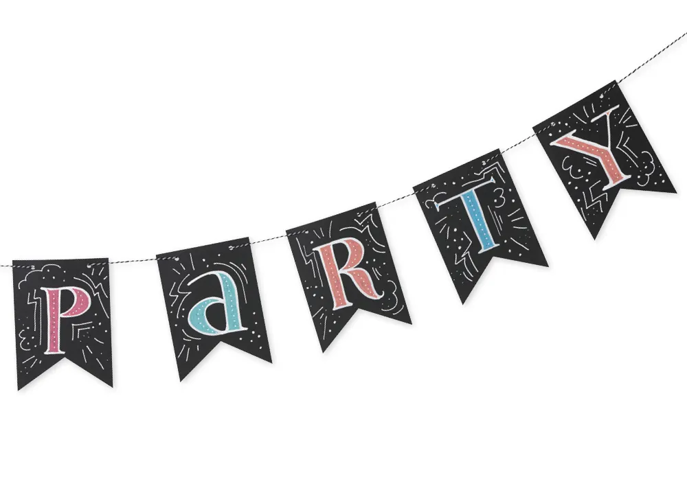 Wimpel-Kette aus Tafelfolie