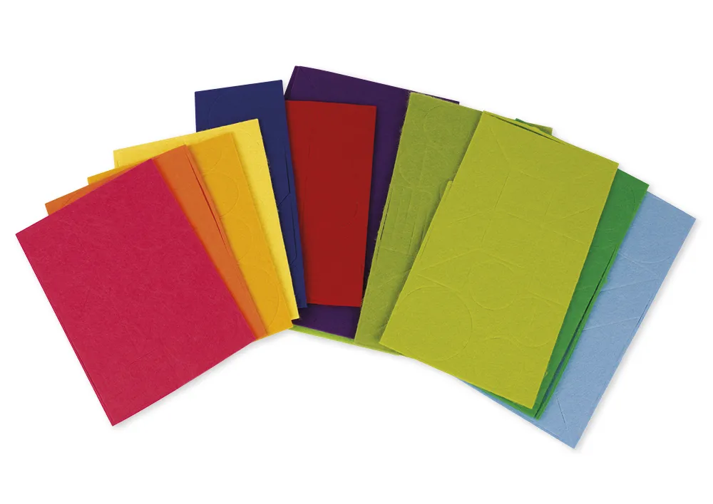 Geometrische Flächen aus Filz, 196-tlg.