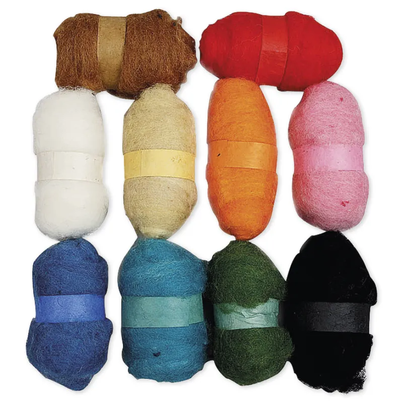 Kardierte Wolle, 10x 25 g