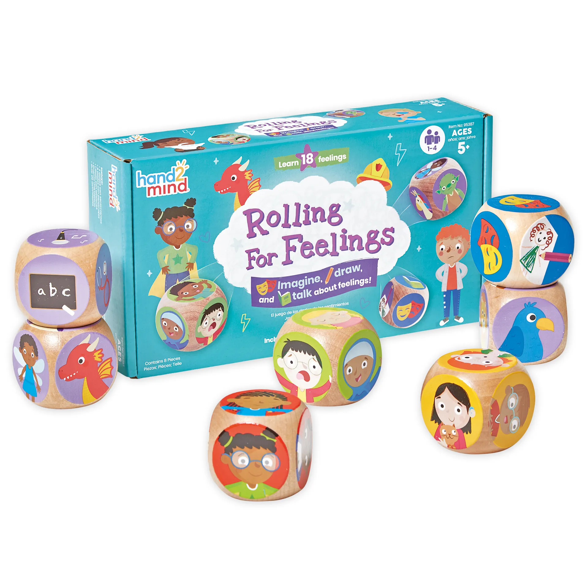 Lernspiel "Gefühle würfeln", 8-tlg.