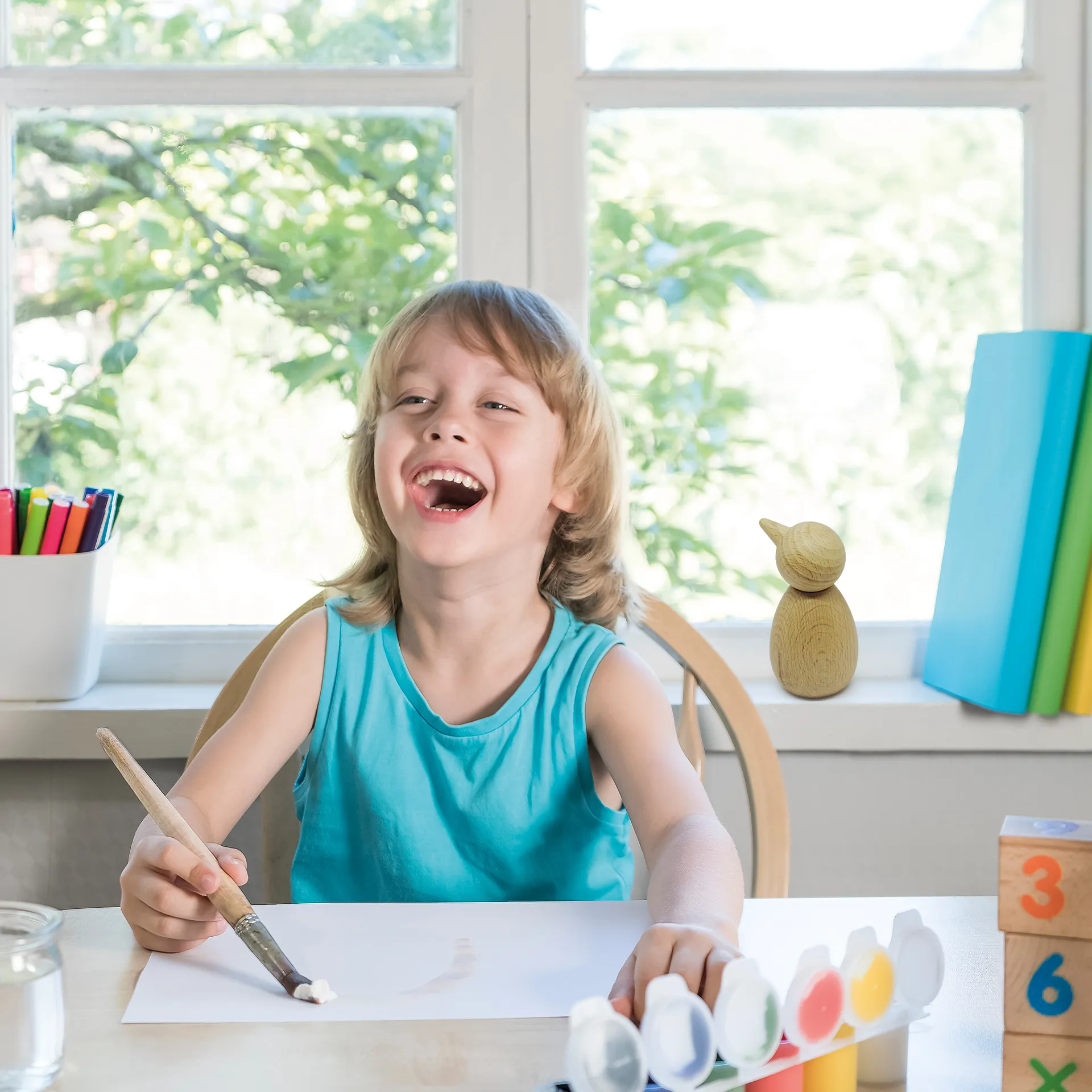 Emotions-Männchen aus Holz, ca. 8 cm hoch