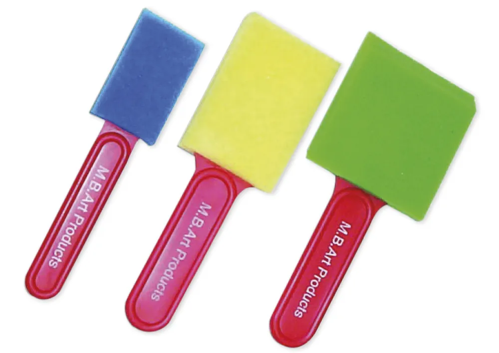 Schaumstoff-Flachpinsel Set, 3-tlg.