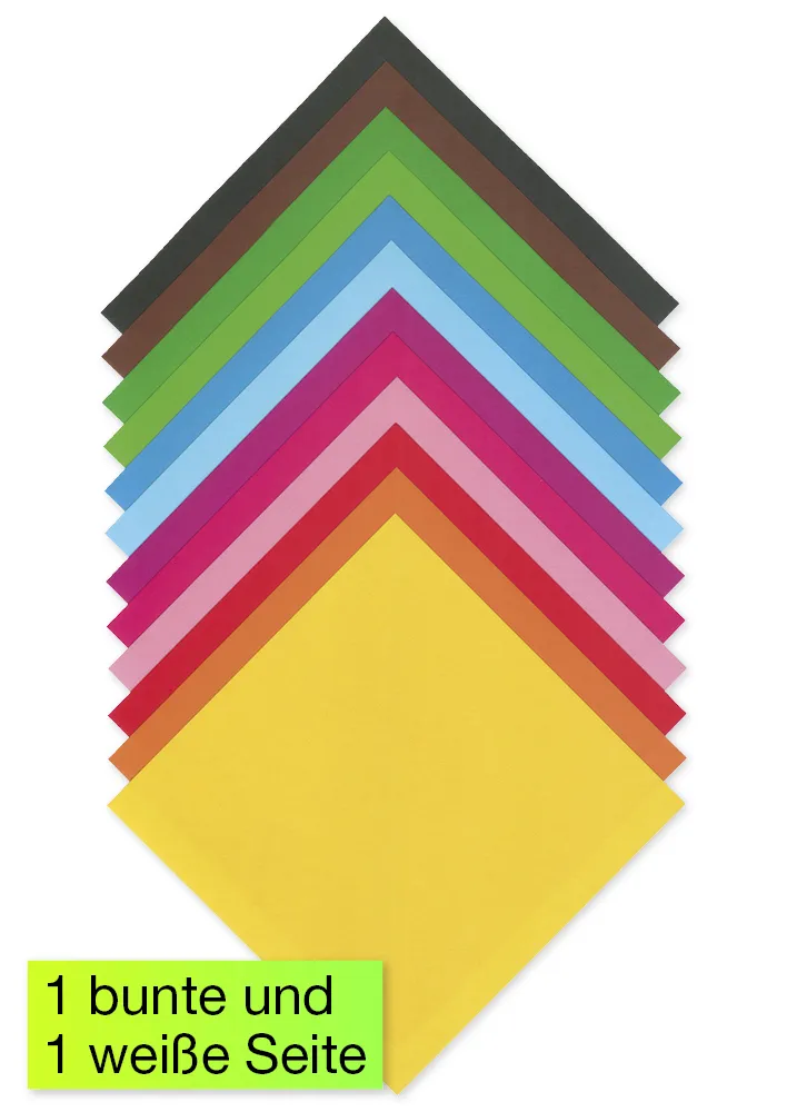 Faltblätter aus Origamipapier 19x19 cm, 96 Blatt