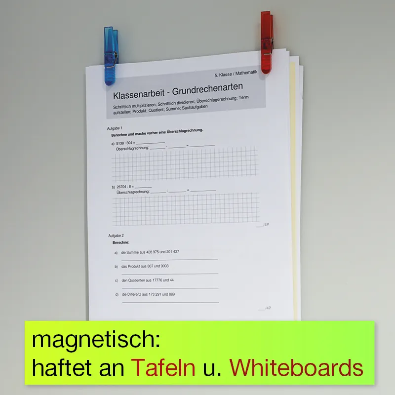 TimeTEX Magnet-Kunststoff-Klammern "Haifisch", 4-tlg., ca. 6 cm