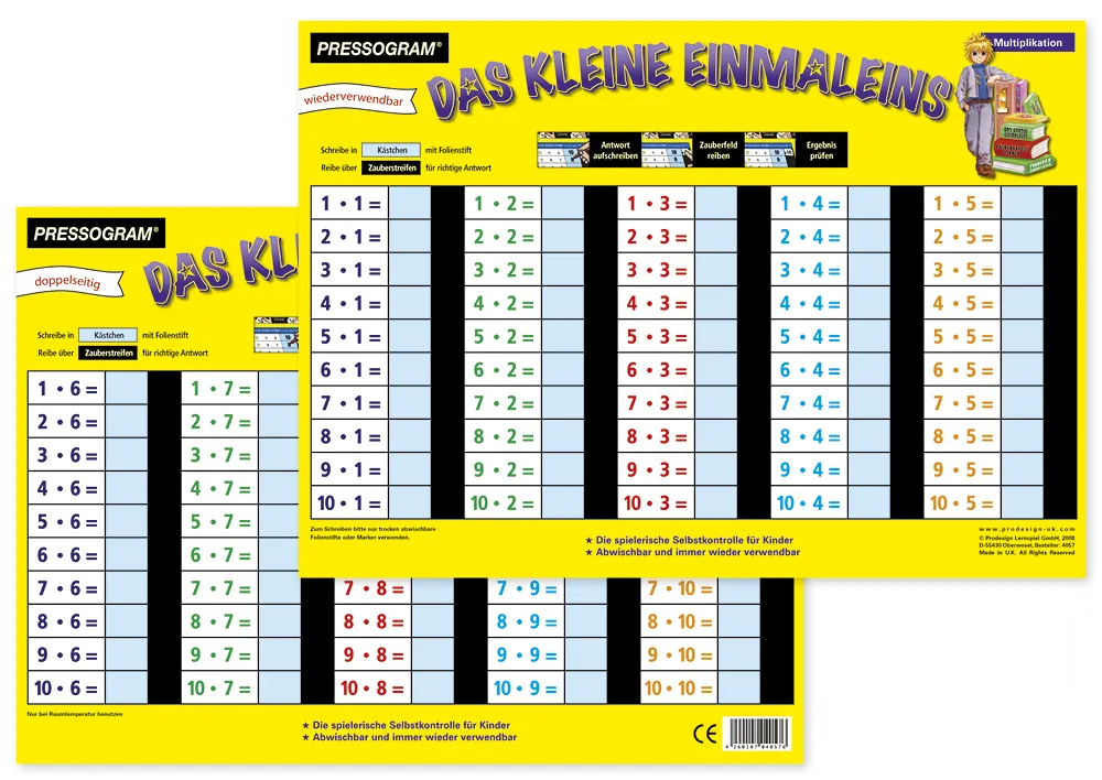 TimeTEX Zaubertafel "Mathematik" Kleines 1 x 1