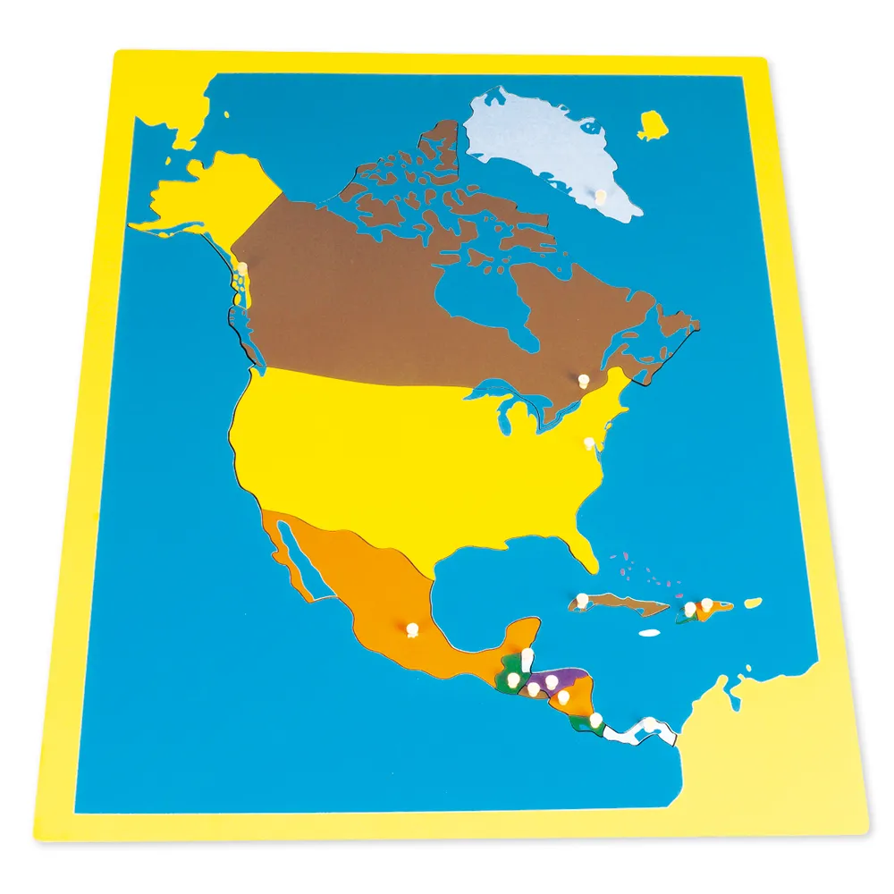 TimeTEX Puzzlekarte Nordamerika "Montessori Premium"