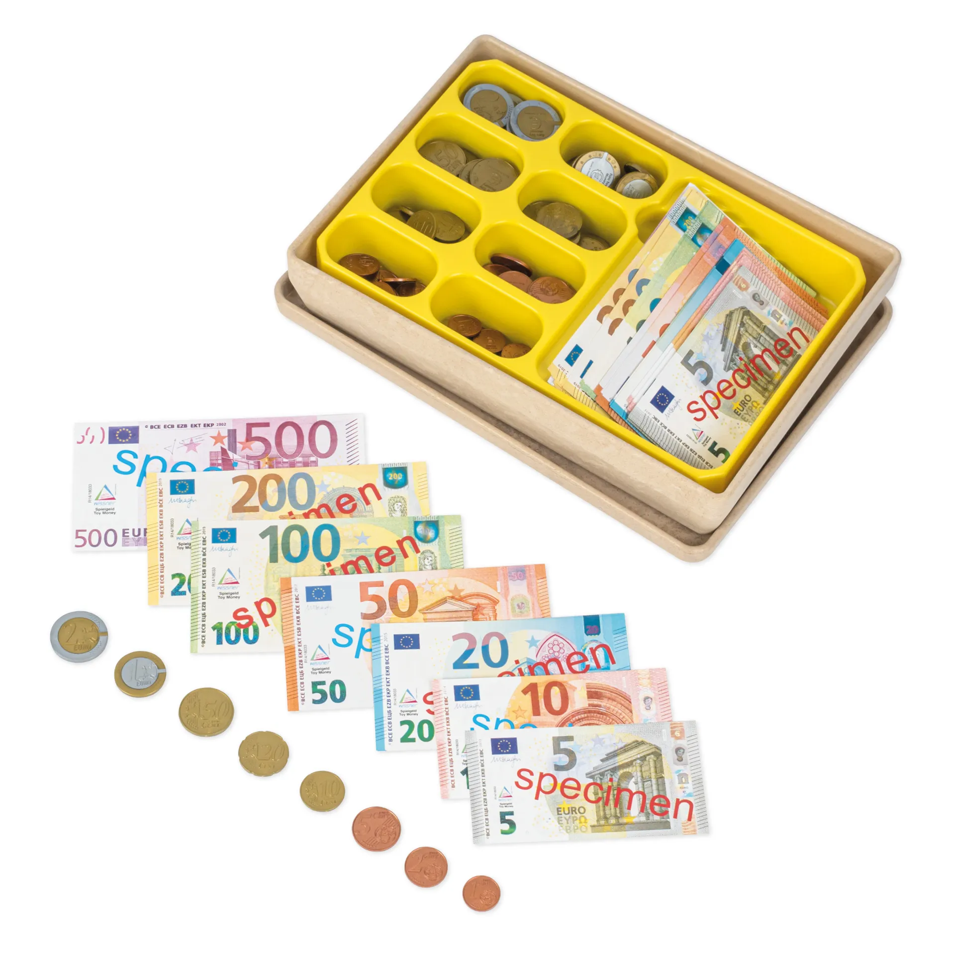 Set Euro-Rechengeld in Stapel-Box, 290-tlg.
