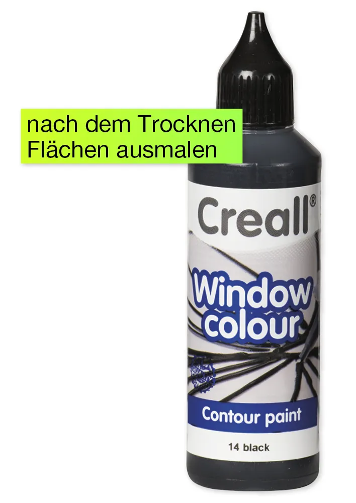 Creall Window Colour Kontur Blei/schwarz, 80 ml