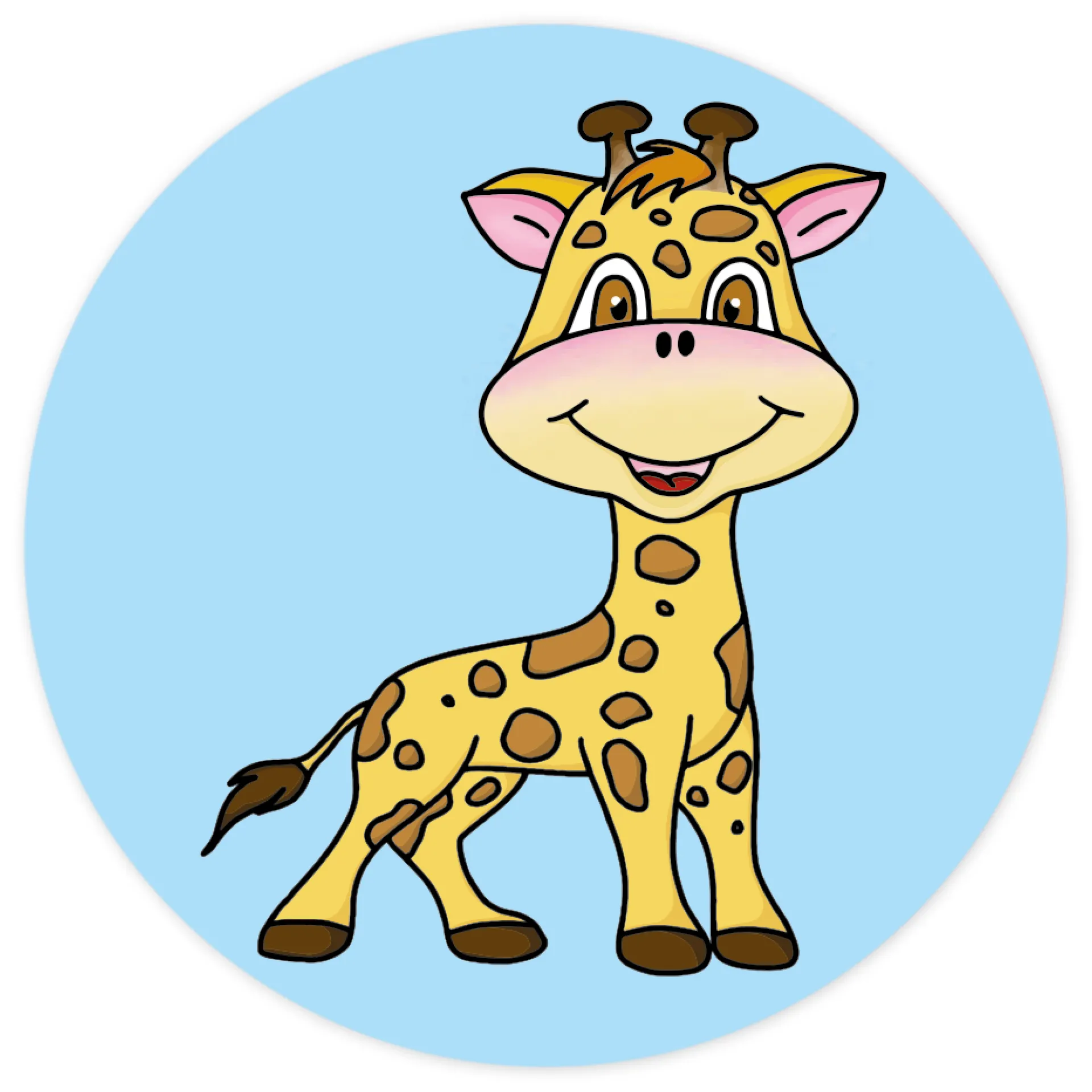 Belobigungs-Aufkleber "Giraffe" in Spender-Box, 500 Stück