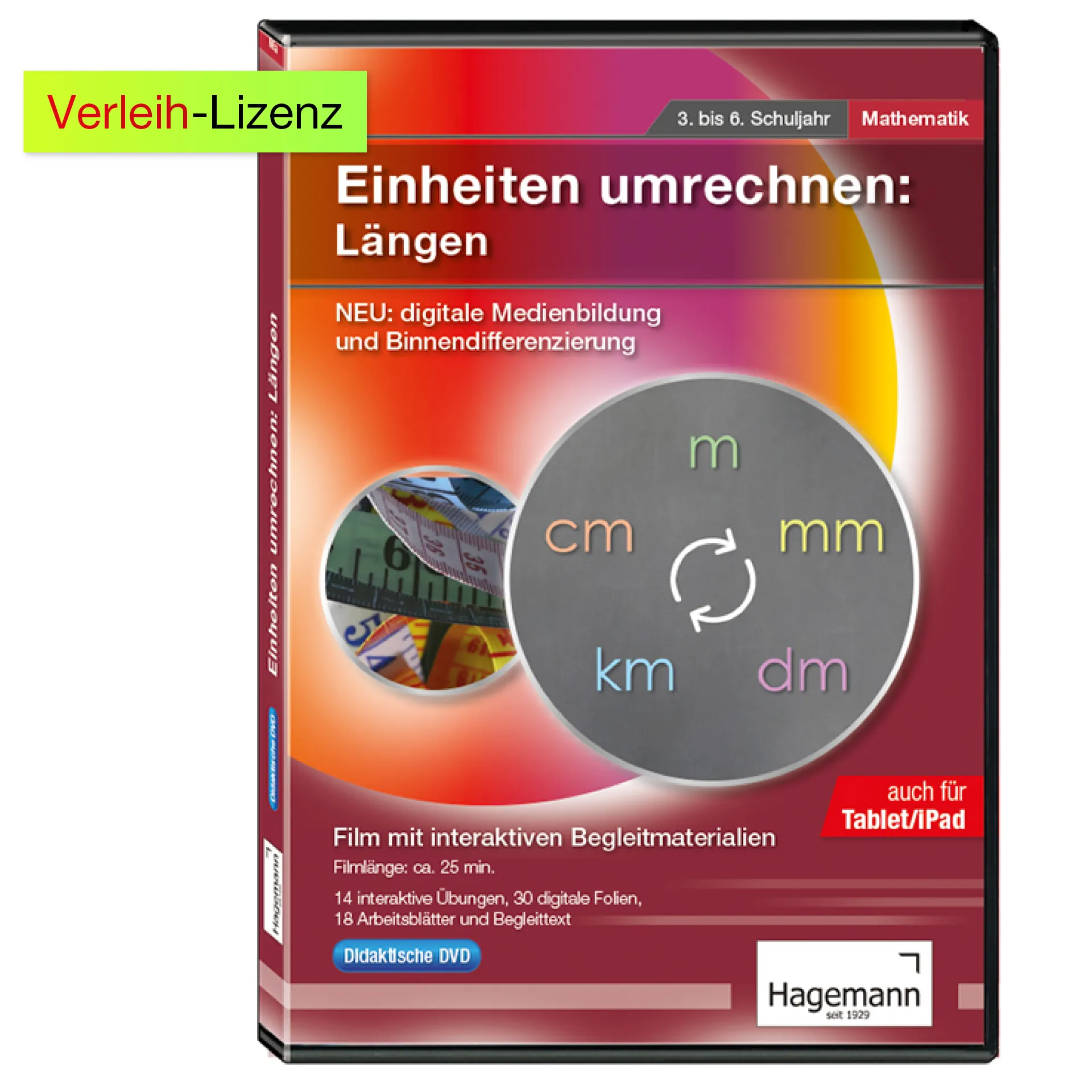 Didaktische DVD Einheiten umrechnen: Längen (tabletfähig)