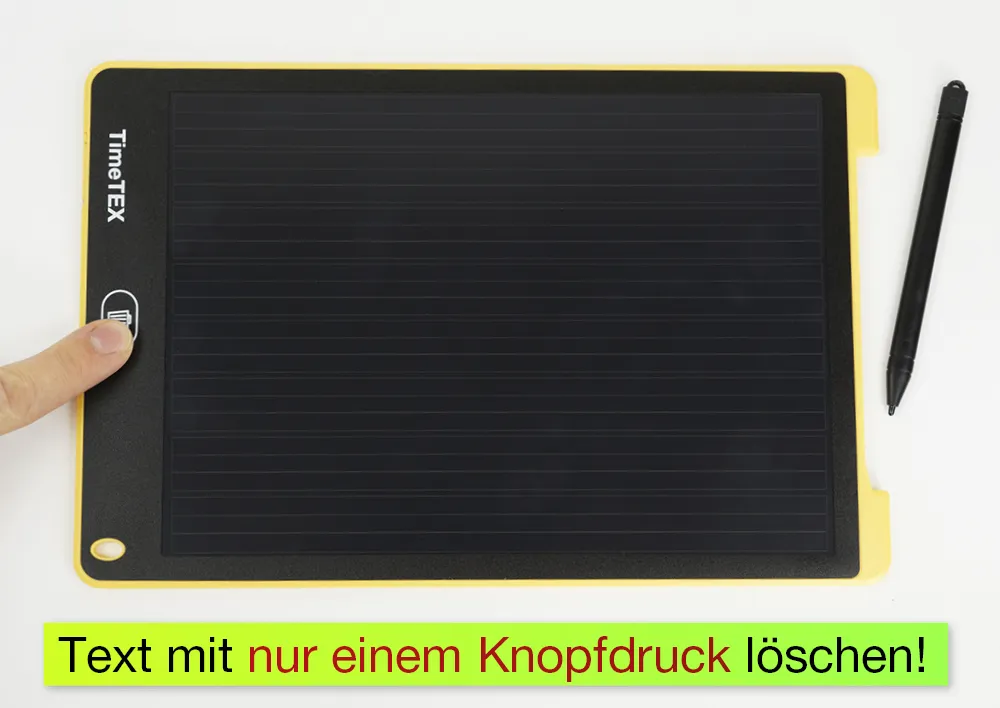 Digitale Schiefertafel SDZ "A4-S", schwarzes Display, 3-geteilte Schreibzeile