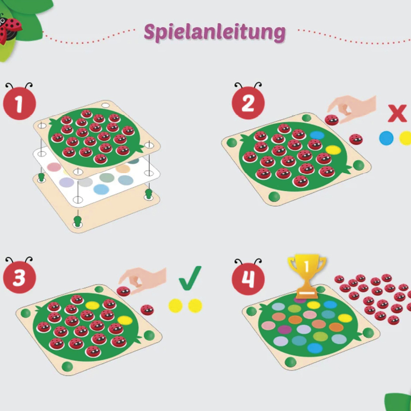 Memo-Spiel "Memolino Marienkäfer", 30-tlg.