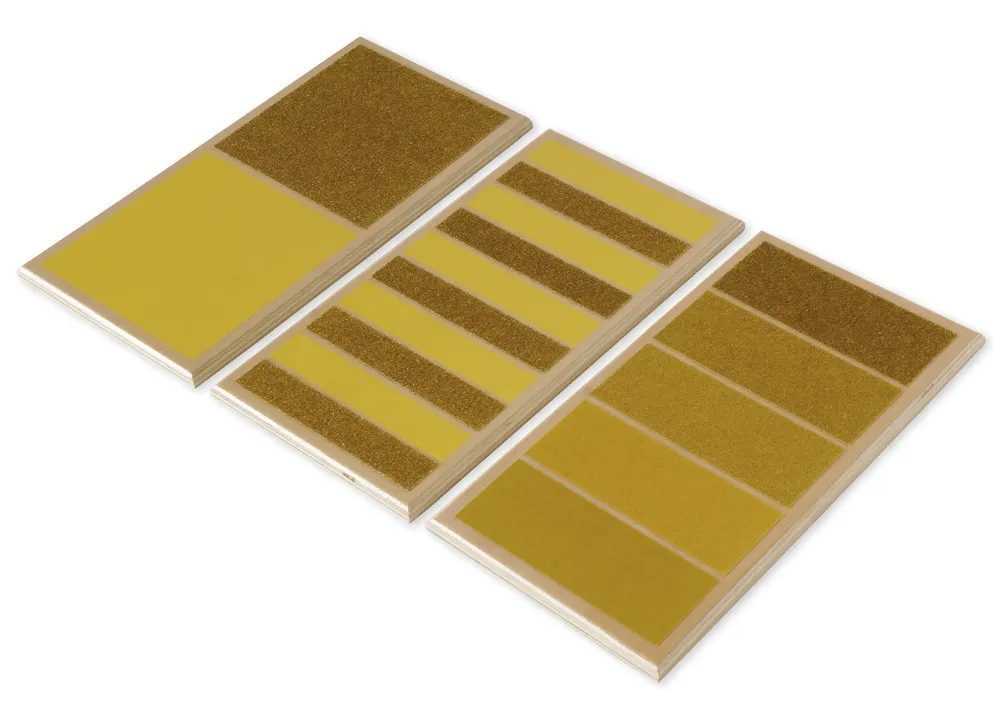 TimeTEX Tastbretter, rau-glatt, 3 Stück "Montessori Premium"