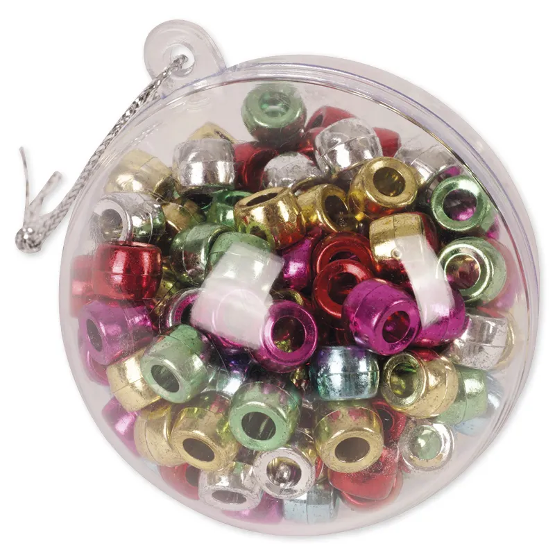 Metallic-Ponyperlen, ca. 1.800 Stück