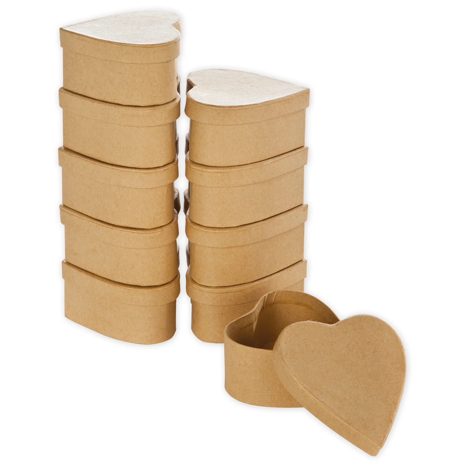 Pappboxen Herz, 10 Stück